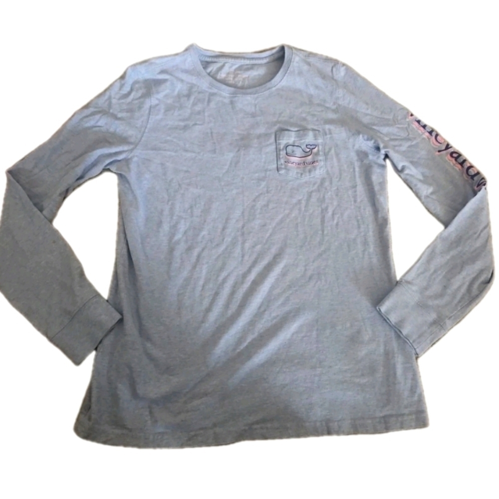 Vineyard Vines Womens Blue Long Sleeve Tee S